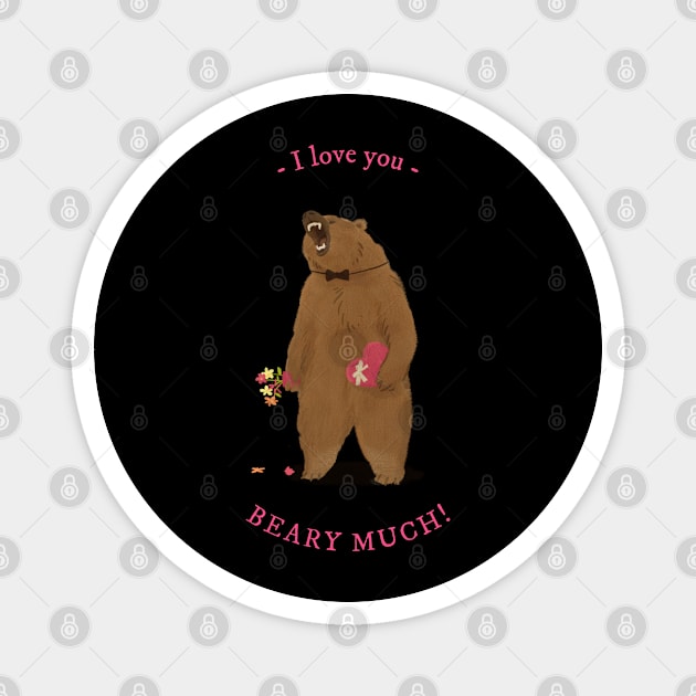 Bear in love Magnet by sydorko